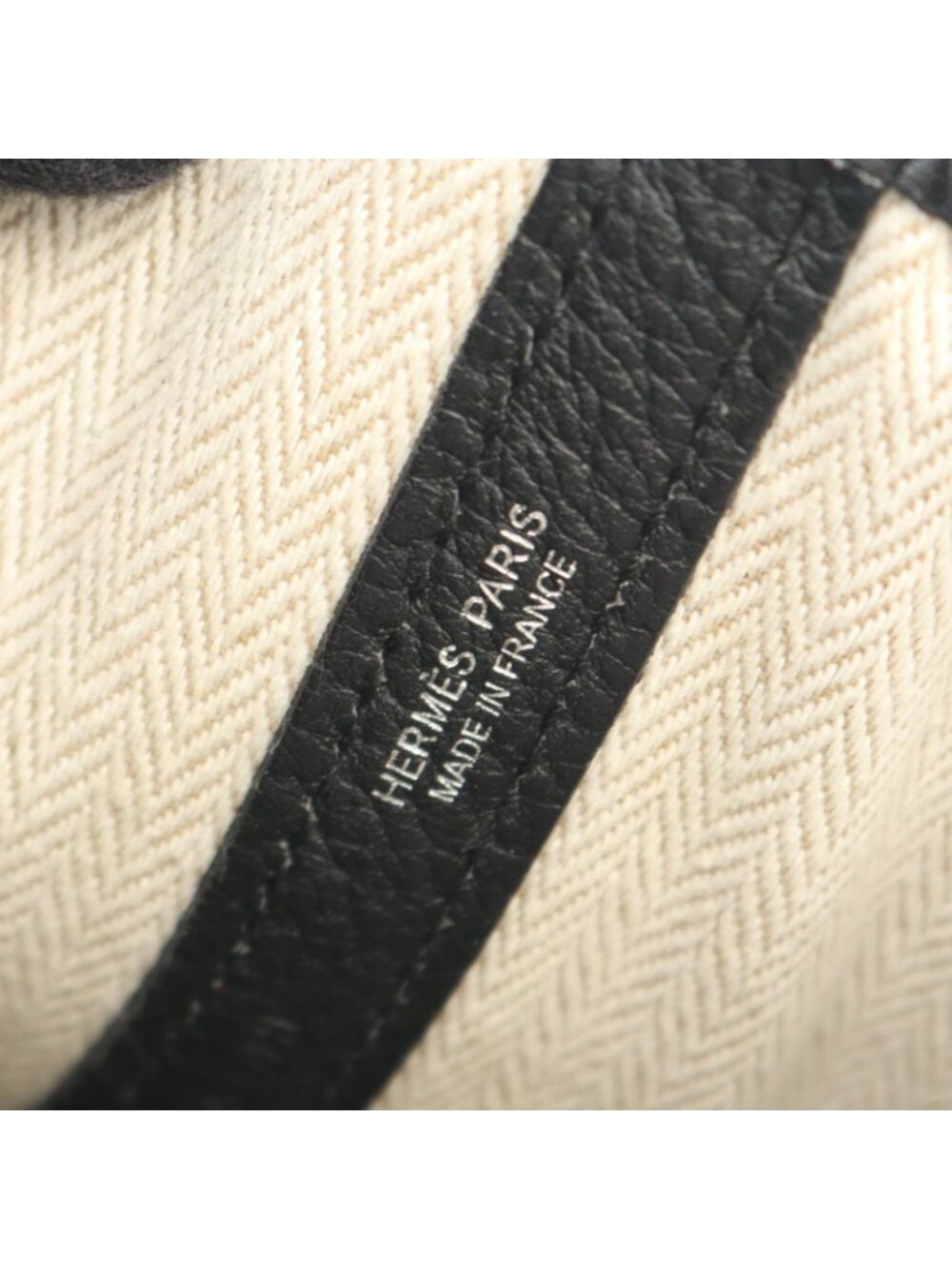 Hermes Tote Garden Party TPM Black Leather - Picture 4 of 11